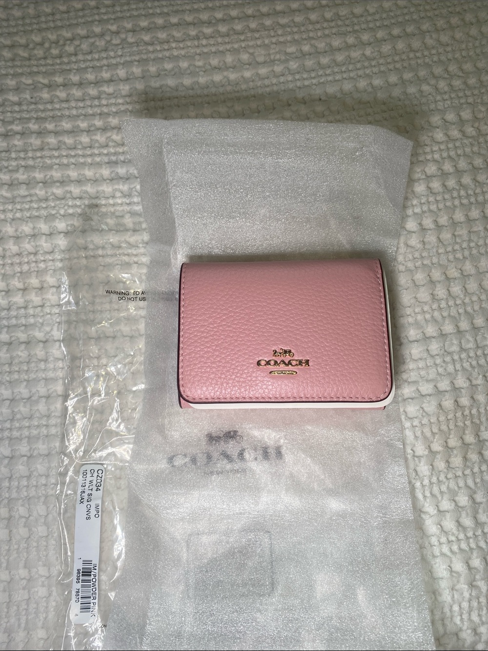 NWT Coach Original Powder Pink Pebbled Leather Card Holder Wallet💗✨